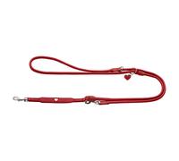 Hunter Regolabile Guinzaglio per Cani Rotondo & Morbido Love Rosso Vacchetta