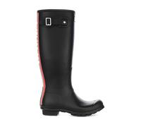 Hunter, ,Shoes ,Donna ,Nero ,37 EU Stivali con Logo Tricolore e Cinturino Posteriore