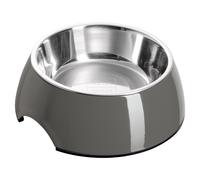 Hunter Smart Melamina Bowl Grigio per Cani, Con Edelstahl-Innennapf, Antiscivolo