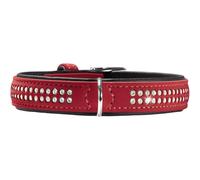 Hunter Softie Deluxe - Collare per Cani, Rosso/Nero, Regolabile: 33-39 cm, 2,2 cm Larghezza