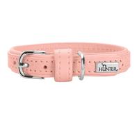 HUNTER SOHO MINI, collare per cani di piccola taglia, colore rosa chiaro, pelle di vacchetta, morbido e flessibile, delicato sulla pelliccia, leggero, per cani di piccola taglia e cuccioli, prodotto