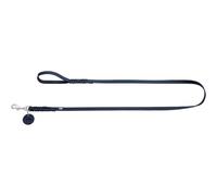 HUNTER SOLID EDUCATION - Guinzaglio per cani, in pelle intrecciata, resistente, morbido, 1,1 x 150 cm, colore: Blu scuro