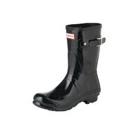 Hunter WOMENS ORIGINAL SHORT GLOSS - Stivali di gomma non imbottiti da donna, colore Nero, taglia EU 41