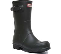 HUNTER Uomo Org Corto Originale Stivali Verde Oliva UK 6 - 12