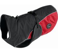 Hunter Uppsala Cozy - Cappottino per Cani, Poliestere Antracite/Rosso - 35 cm