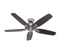 Hunter Ventilatore da Soffitto Senza Luce Builder Elite 132 CM Nichel [EEK: Inaditato]