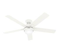 Hunter Ventilatore da soffitto Zeal, bianco con luce e telecomando