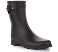 HUNTER WFS2299RMA-BLK Ref Corto Occhiello Slim Gomma Donna Stivali Neri EU37-41