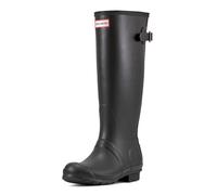Hunter Women's Original Back Adjust Short Black Mid-Calf Rubber Rain Boot - 8M
