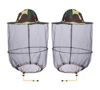 HunterBee - Cappello Rotondo da Apicoltura con Rete Velata, Cappello con zanzariera,Velo di Protezione delle api2 Pezzi