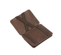 HUNTERSON Portafogli con portamonete magico sottile e minimalista vera pelle e con sistema di blocco RFID