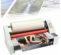 HUNTFF Laminatore a Caldo e a Freddo, Laminatore con Schermo Digitale, Una e Due Facce, Macchina per laminazione a 4 rulli con Rullo Freddo e Caldo per Documenti
