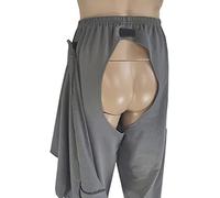 HUNTFF Pantaloni per pazienti con Cavallo Rimovibile, Abbigliamento per la Cura dei pazienti, Abbigliamento per pazienti Anziani con disabilità sottoposti a Interventi Chirurgici (M-Medium)