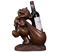 HUNTFF Portabottiglie da Vino a Forma di Scimmia dei Cartoni Animati, espositore per Bottiglie di Vino Singole in Resina, Decorazione Ornamentale da Tavolo