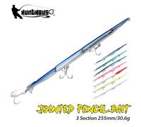 Hunthouse Swimbait 255 Matita snodata Richiamo di pesca 3 sezioni Ago Affondamento Esca dura 255mm/30.6g Acqua salata Spigola Attrezzatura per pesci