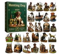 Hunting Dog Advent Calendars 2025, 24 Days Christmas Countdown Advent Calendars with 2D Acrylic Dog Pendant Ornaments for Kids Adults