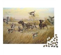 Hunting Dogs Field Puzzle in Cartone 1000 Pezzi Per Adulti Relax A Casa Puzzle Difficile Top Valutati Mantenimento Mentale in Cartone Spesso 38x26cm/1000pcs