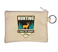 Hunting is About The Journey Not The Outcome Portachiavi Portamonete Beige