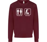 Hunting Problem Solved Divertente Cacciatore Uomo Sweatshirt Jumper