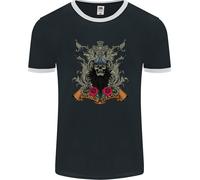 Hunting Season Hunter Skull Hunt Uomo Ringer T-Shirt FotL