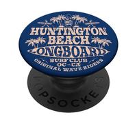Huntington Beach Longboard Surf Club CA Surfista PopSockets PopGrip Adesivo