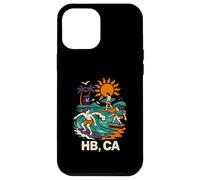 Huntington Beach Surfing HB CA Vintage Uomo Surfs Up Custodia per iPhone 12 Pro Max