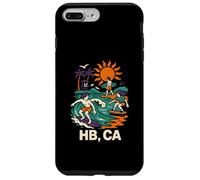 Huntington Beach Surfing HB CA Vintage Uomo Surfs Up Custodia per iPhone 7 Plus/8 Plus