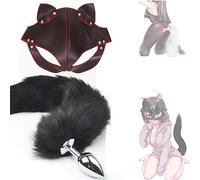 HUNTVE Anime COSPLAY abbigliamento donna coda di volpe maschera volpe animale costume set volpe cosplay peluche giocattoli