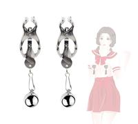 HUNTVE B`S'D`M Argento Doppia Testa Clip Casual Uomo e Donna Corpo Clip Petto Clip Accessori Festa Natale