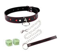 HUNTVE Catena girocollo in pelle PU abbinata alla moda, giocattolo originale per il marito e la vita del night club