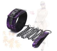 HUNTVE Collana punk rock gotico in pelle con catena regolabile e guinzaglio staccabile da donna, Legno