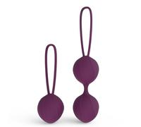 HUNTVE Kit di esercizi con 2 palle da ginnastica viola, rafforza e tonifica i muscoli pelvici, adatto a principianti e giocatori esperti!