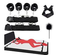 HUNTVE Kit di Fissaggio della Corda del Letto in Nylon, con Bastone di Piume e Fascia in Raso