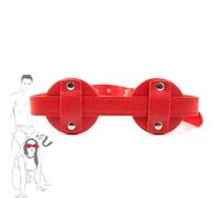 HUNTVE Nastro in pelle per la testa,fascia per gli occhi per Halloween,Buon comfort(rosso)