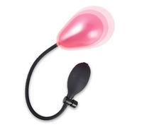 HUNTVE Palla Gonfiabile in Silicone Rosa da Uomo, premere per Cambiare la Dimensione della Palla, Anello in Silicone Nero di Ispirazione