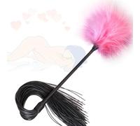 HUNTVE Piuma e Frangia Accessori Multifunzionale Piuma e Frusta per Coppia Sport o Giochi di Ruolo (Rosa)