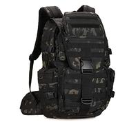 HUNTVP 50L Zaino Tattico, Grande Zaino da Trekking Militare MOLLE Daypack Assalto per Donna Uomo Viaggio All'aperto Campeggio Escursionismo,Camo