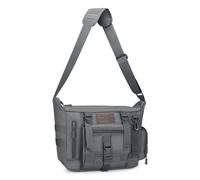 HUNTVP Borsa a Tracolla Marsupio Uomo Sportivo, Borsetta Monospalla Militare per Campeggio Escursionismo Ciclismo Viaggio Trekking Porta Smartphone Chiave Denaro (grigio)