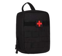 HUNTVP Borsa Molle Militare Borsetta a Mano Medica Marsupio Tattico di Pronto Soccorso a Casa Auto Borsa da Cintura Sportivo Adatto per Trekking Viaggio Alpinismo, Nero