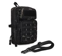 Huntvp Borsa Molle Tattico Sacchetto Porta Cellulare Borsello Uomo Borsetta a Tracolla Militare Marsupio Sportivo per Ciclismo Viaggio Campeggio Escursionismo Porta Smartphone Chiave Denaro, camo
