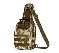 HUNTVP® Borsa Petto Tattico Militare Zaino Monospalla Uomo Borsello a Tracolla Molle per Campeggio Ciclismo Escursione Hiking Sport