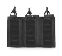HUNTVP Custodia per Caricatori Triple Mag Pouch Molle Custodia Tattica per Caricatori Tattica per M4, M14, M16, AR15, G36, AK (Nero)