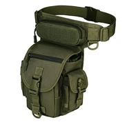 Huntvp® Marsupio Cosciale Tattico Militare Borsa Gamba Moto Molle Impermeabile per Campeggio Escursionismo Ciclismo Viaggio Trekking Sport Porta Smartphone,Army Green