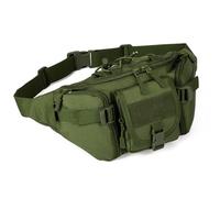 Huntvp Marsupio tattico militare WR, marsupio per escursionismo, arrampicata, outdoor, marrone coyote (verde militare)