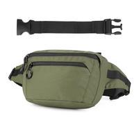 Huntvp Marsupio Uomo con Cintura Estendibile, Sling Bag Tracolla Marsupio Antiscippo Impermeabile Borsa per Corsa Sport Outdoor Viaggio,verde