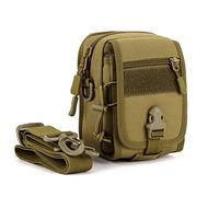 Huntvp Marsupio Uomo Sportivo, Borsetta a Tracolla Militare Borsa per Campeggio Escursionismo Ciclismo Viaggio Trekking Porta Smartphone Chiave Denaro, marrone
