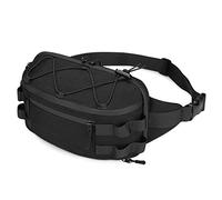 Huntvp Tattico Marsupio Uomo Sportivo Borsa Petto Militare per Campeggio Escursione Ciclismo Viaggio Trekking Outdoor,Nero-L