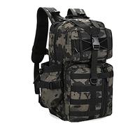 HUNTVP Zaino Militare 30L, Zaino Uomo Sportivo Tattico 30 Litri, Miltec per Viaggio Trekking Ciclismo All'aperto Campeggio Escursionismo,Camouflage