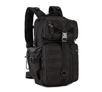 HUNTVP Zaino Militare 30L, Zaino Uomo Sportivo Tattico 30 Litri, Miltec per Viaggio Trekking Ciclismo All'aperto Campeggio Escursionismo,Nero