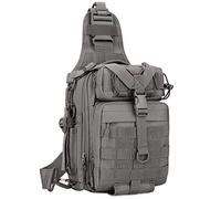 HUNTVP Zaino Monospalla Uomo Tattico Borsa Petto Impermeabile Borsa a Tracolla Militare per Campeggio Escursionismo Ciclismo Viaggio, Type-3 Grigio